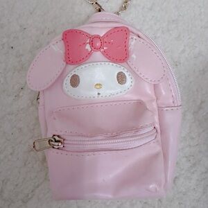 My Melody Pink Backpack Mini Keychain Charm
